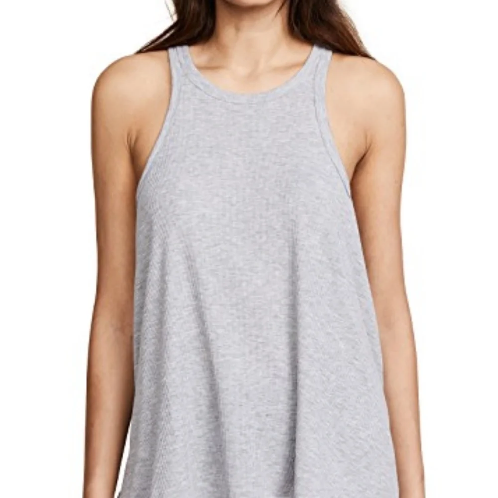 Free People Pink Ribbed Racerback Tank Top - Picture 4 of 4